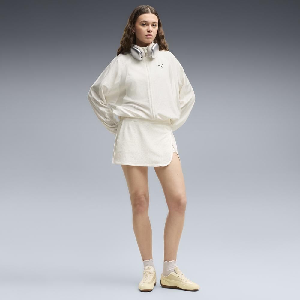PUMA 外套 流行系列 T7 LACE 米白 輕量 立領外套 女 63942187