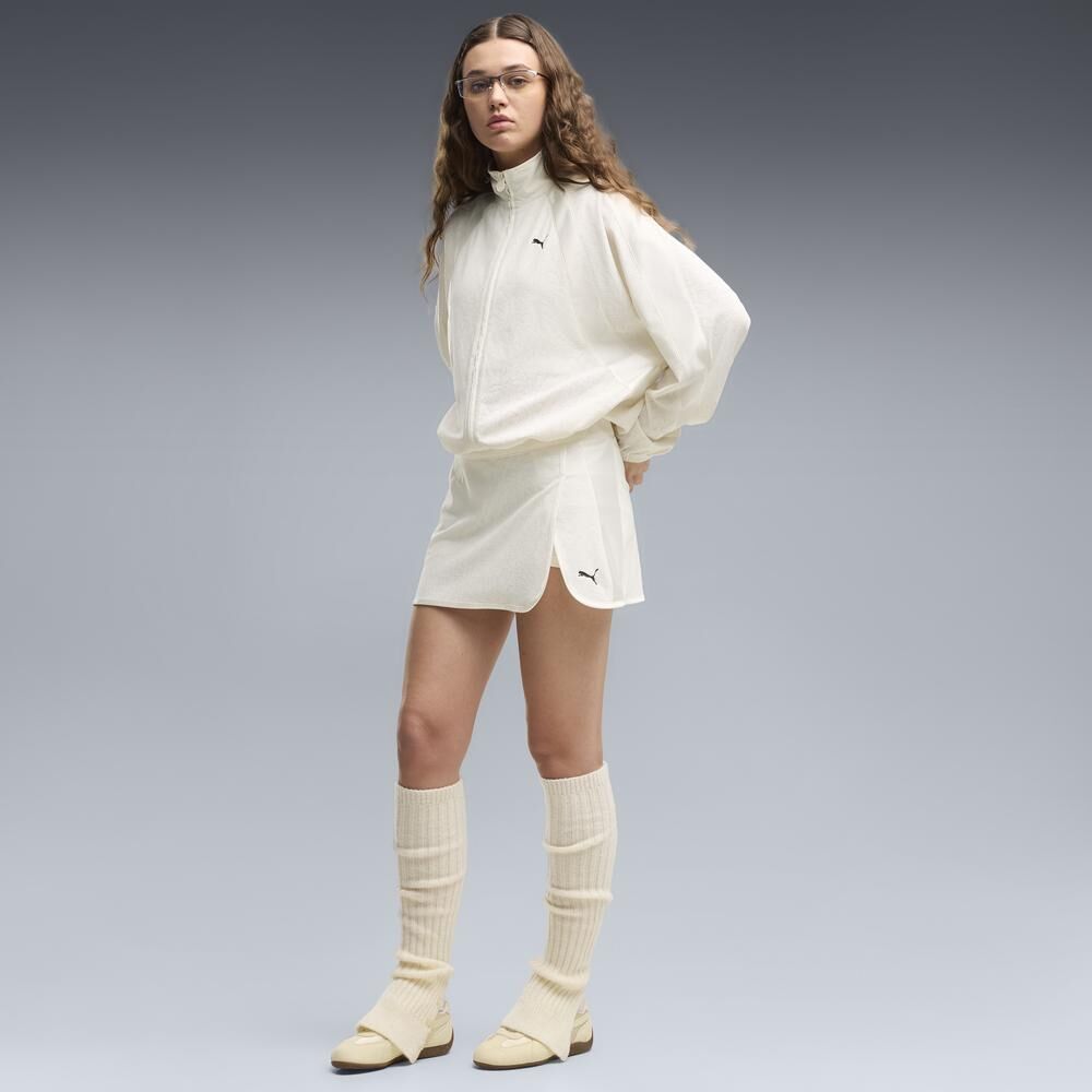 PUMA 褲裙 流行系列 T7 LACE 米白 短褲裙 女 63942787