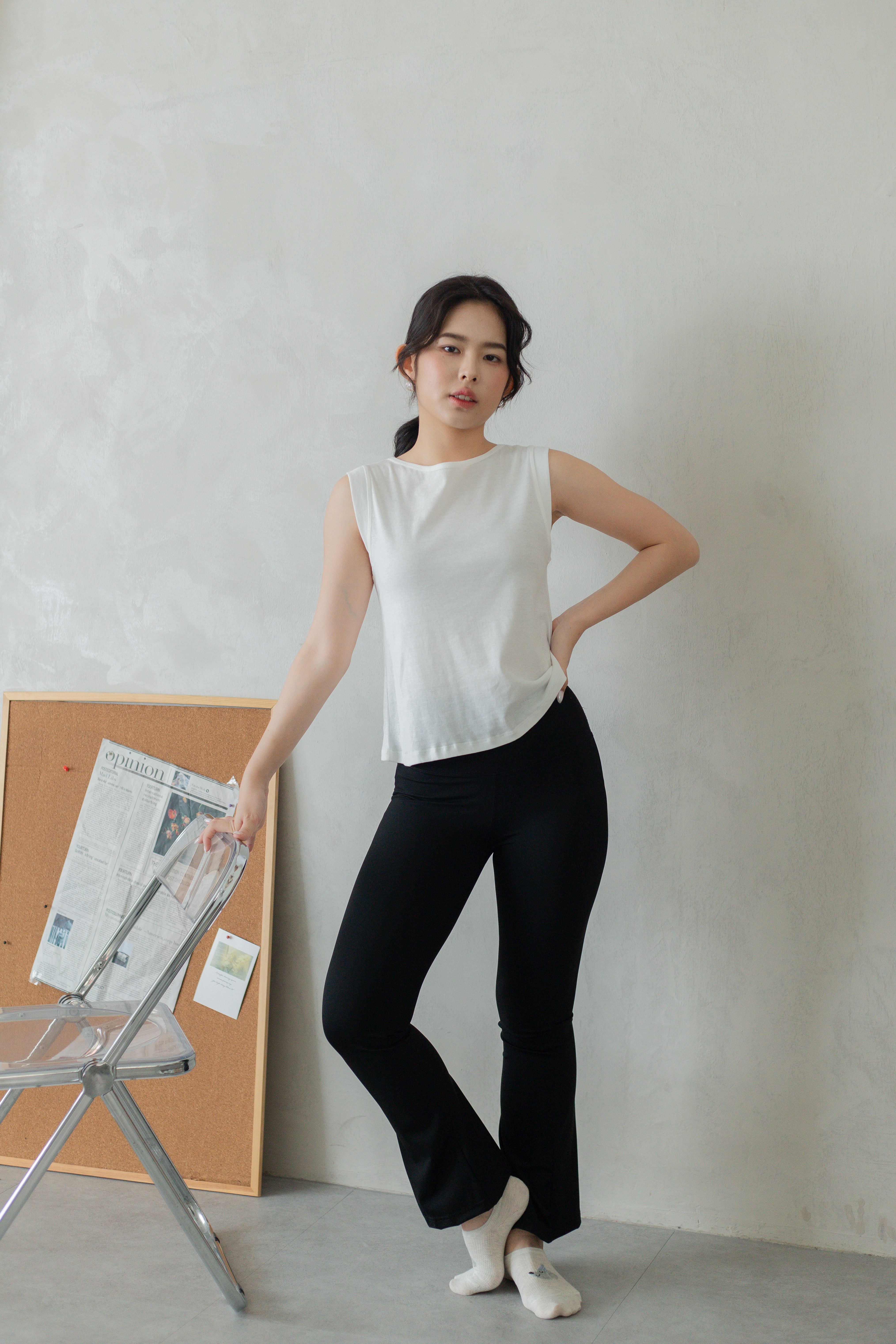 Yoa Clean Cut Tank Top White-2796TVWHI
