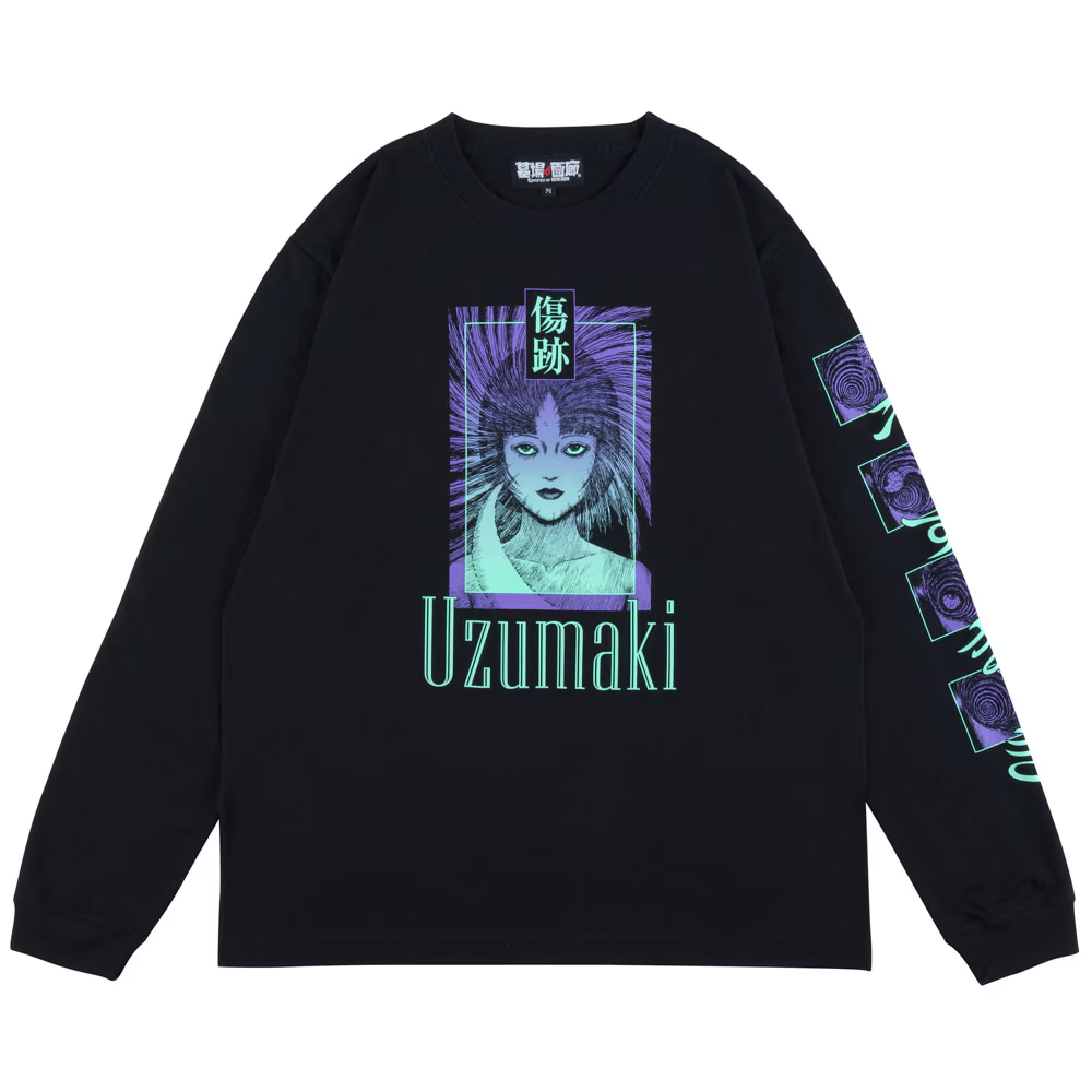 伊藤潤二 傷跡 ロングスリーブTシャツ 長袖 T-shirt