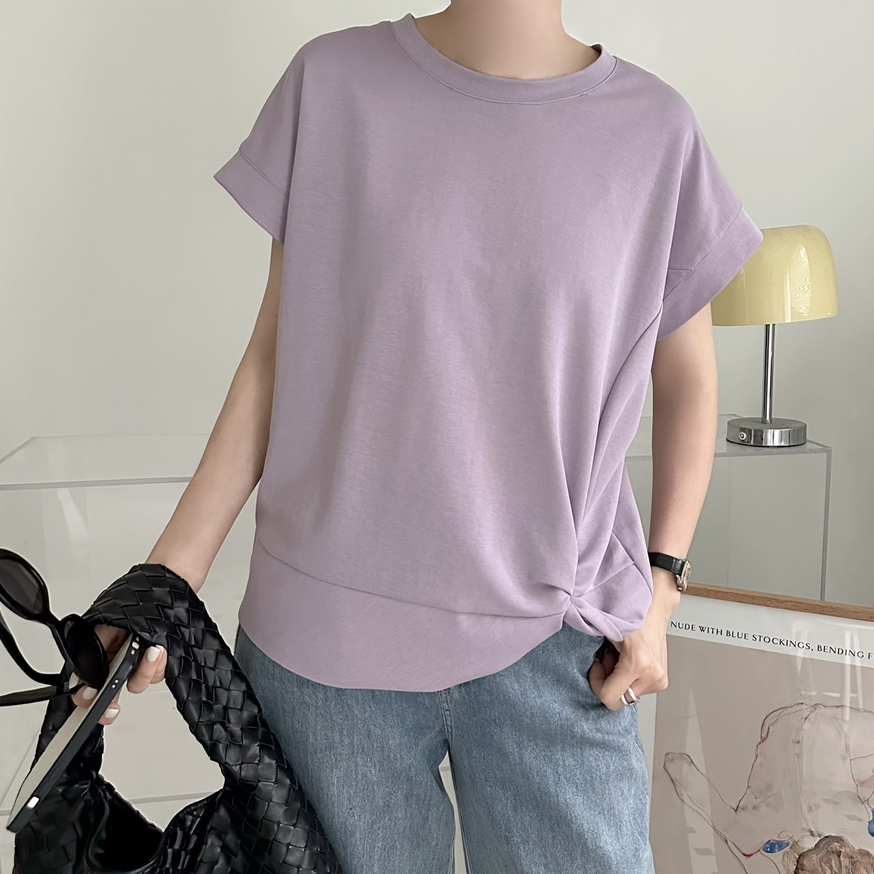 【BONNIE】🔴淨色打結小袖TOP (H26-H30)