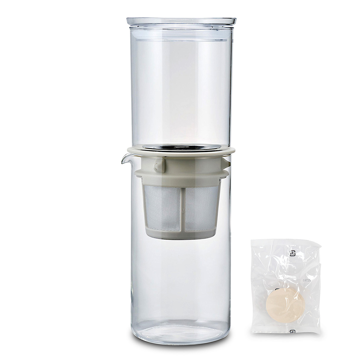 日本HARIO 600ml /5杯裝 滴濾咖啡壺 (淺灰色) -WDDR-5-PGR