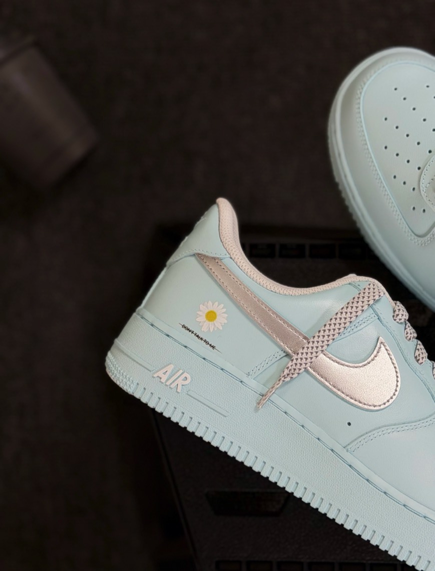 【訂製鞋款】 Nike Air Force 1 Low 海鹽 空軍一號 小雛菊 反光鞋帶 CW2288-111(Team1877-男女款海鹽冰淇淋)