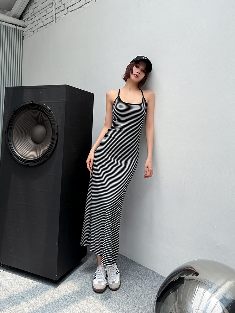 BB 歐美休閒美背bra dress （3色，有胸墊）