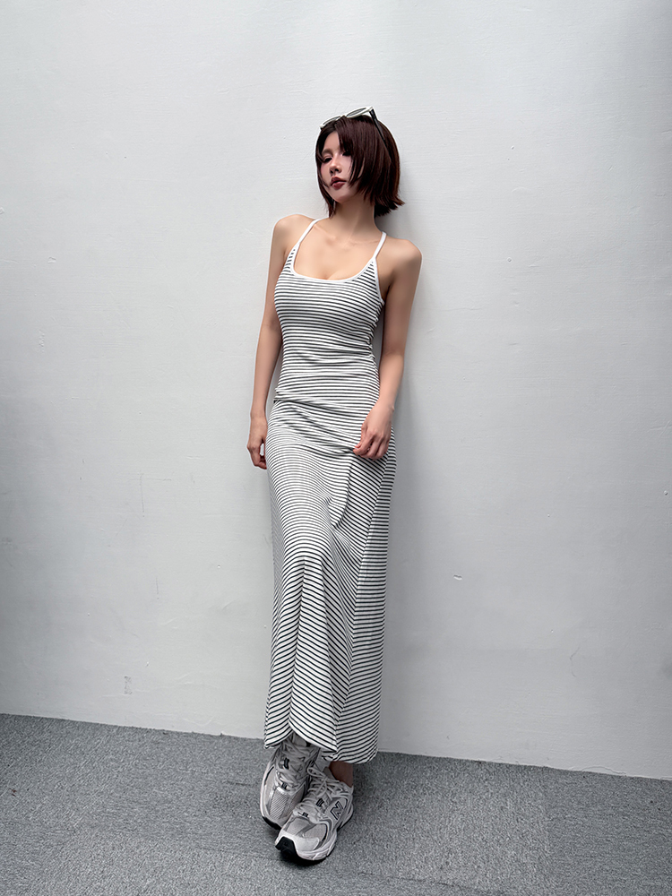 BB 歐美休閒美背bra dress （3色，有胸墊）
