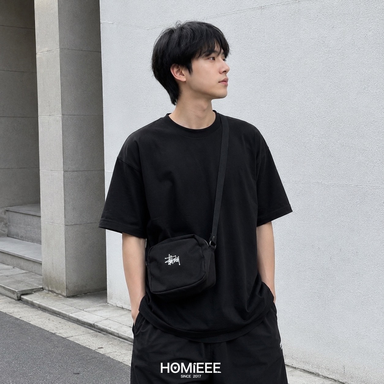 Stussy Canvas Side Pouch 側背小包 肩背包 黑色 [134255-BLAC]