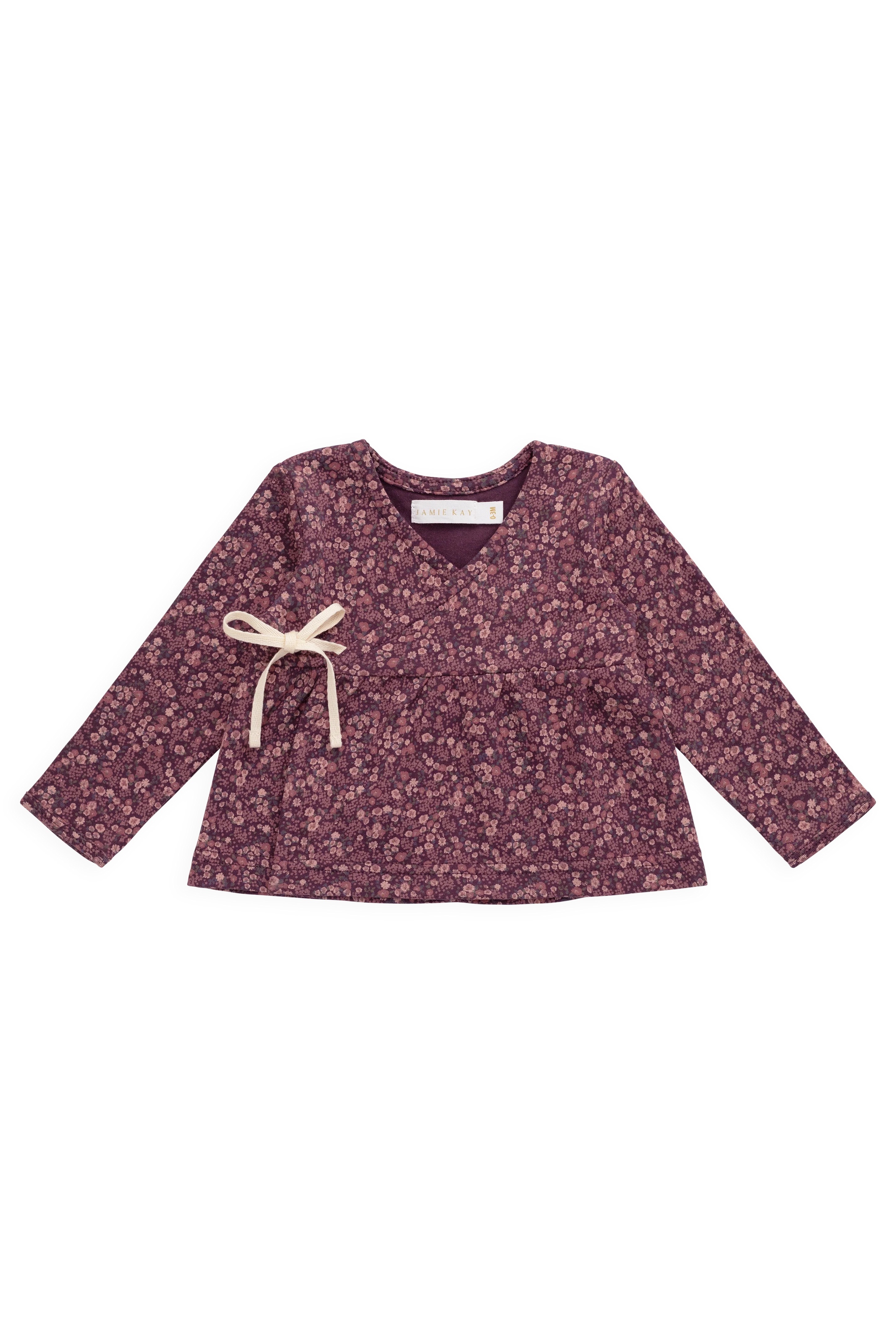【預購】JAMIE KAY -Organic Cotton Clemence Wrap Top（Fig Floral）