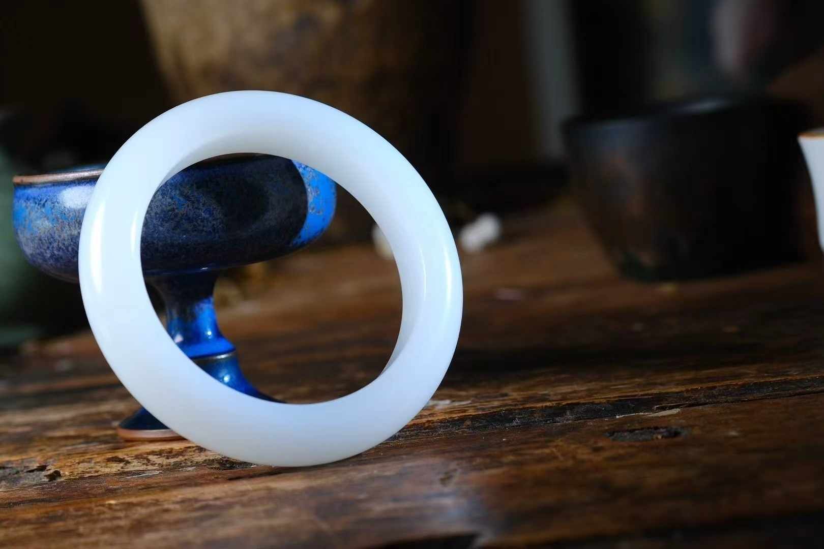 和田玉羊脂白玉正裝手鐲,天然和田玉軟玉