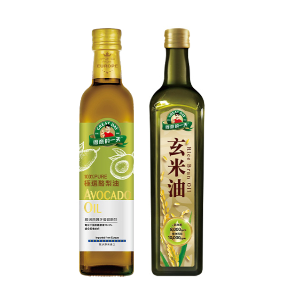 得意的一天 極選純油雙星禮盒(極選酪梨油500ml+玄米油750ml)