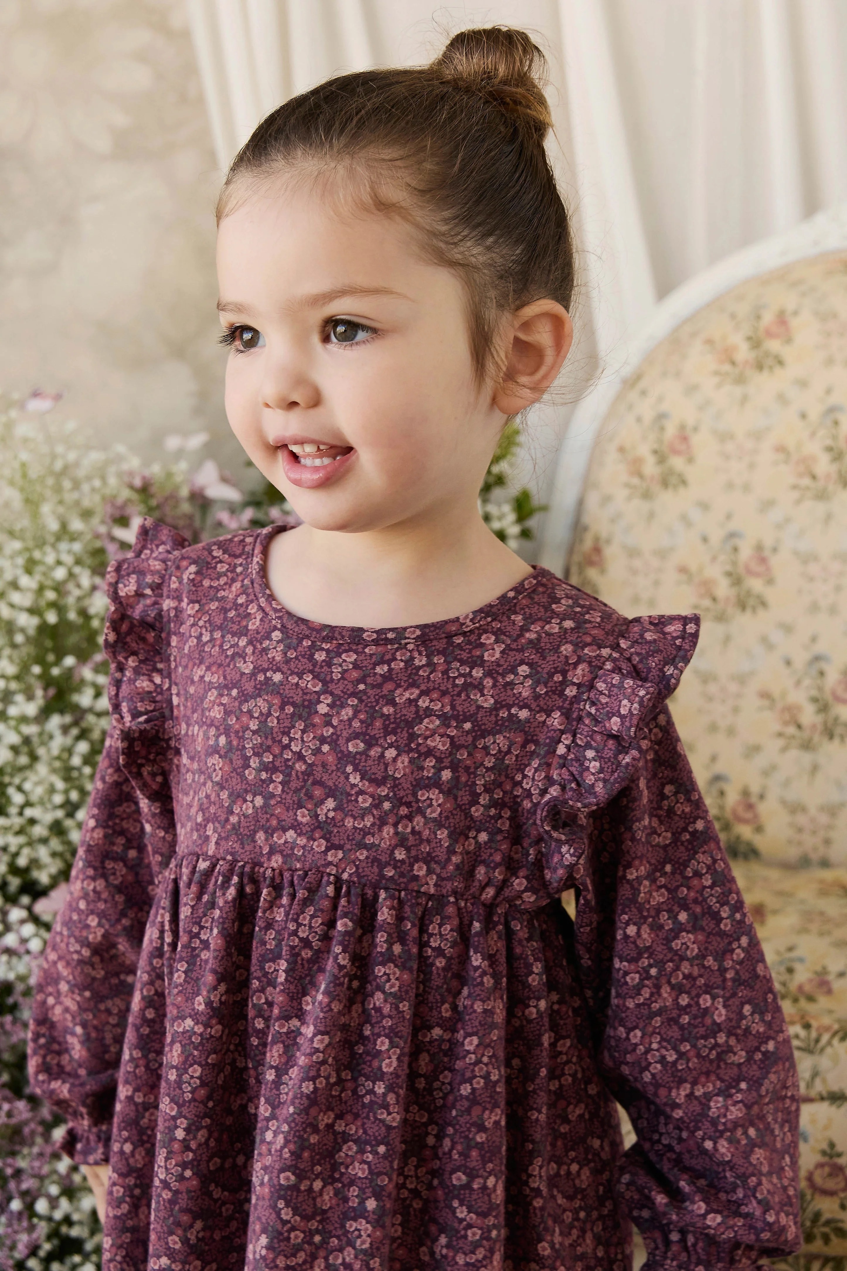 【預購】JAMIE KAY -Organic Cotton Frankie Dress（Fig Floral）