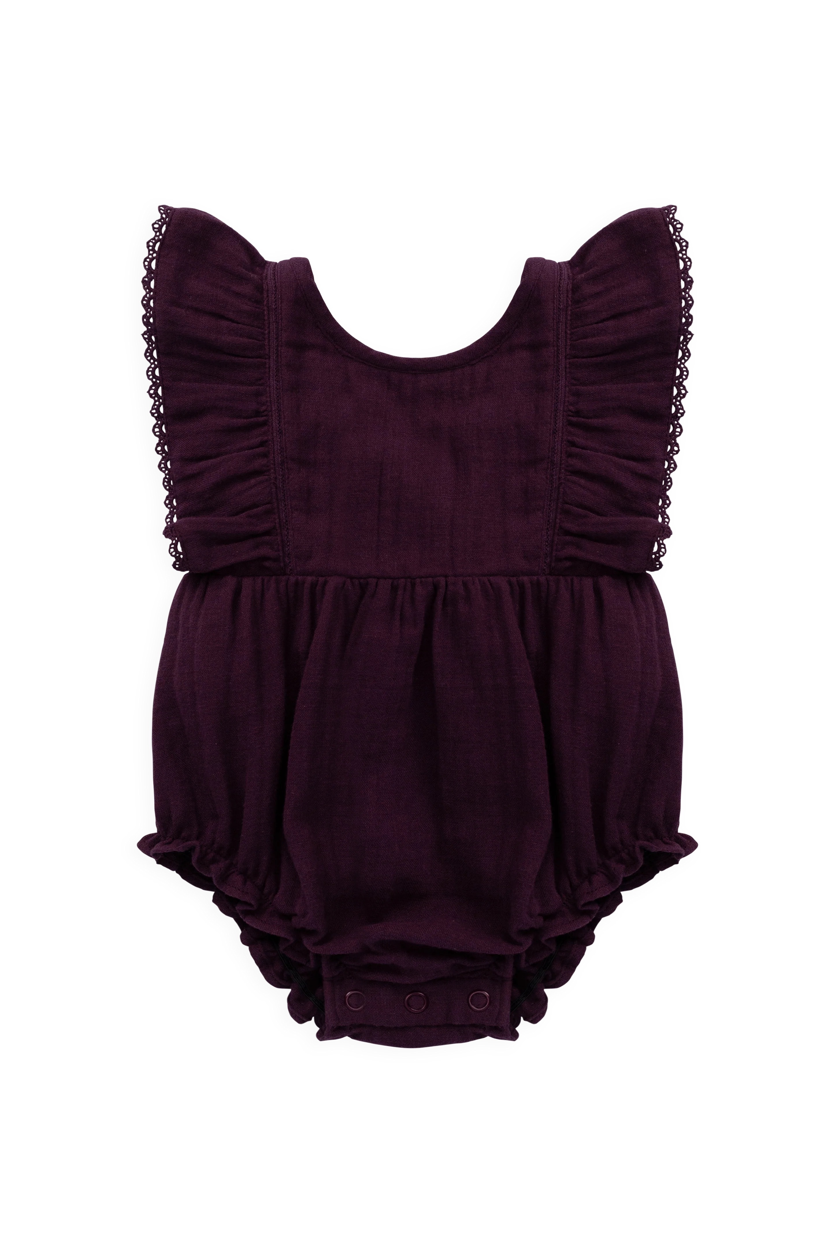 【預購】JAMIE KAY -Organic Cotton Muslin Beatrice Playsuit（Fig）