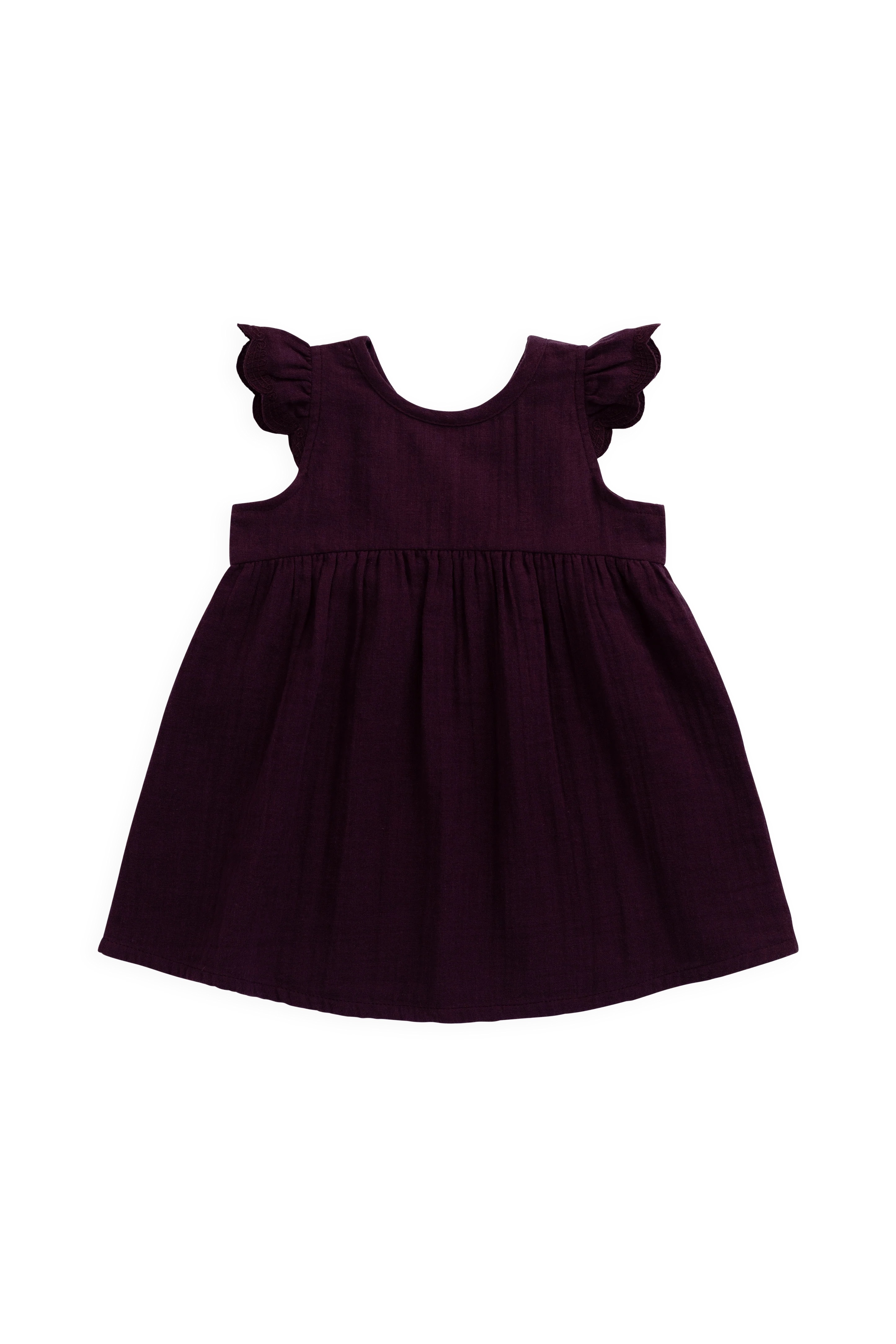 【預購】JAMIE KAY -Organic Cotton Muslin Lace Dress（Fig）