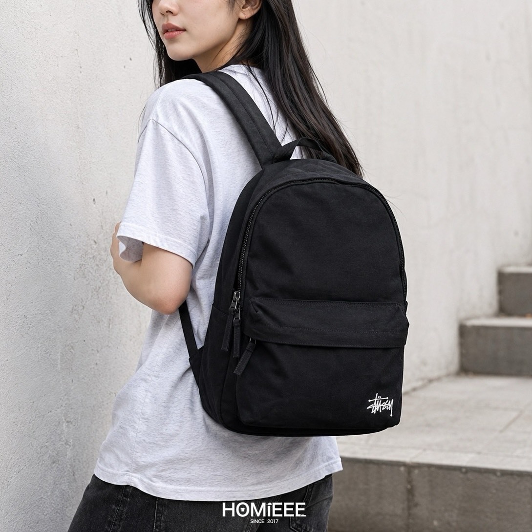Stussy Canvas Backpack 後背包 帆布 黑色 [134252-BLAC]