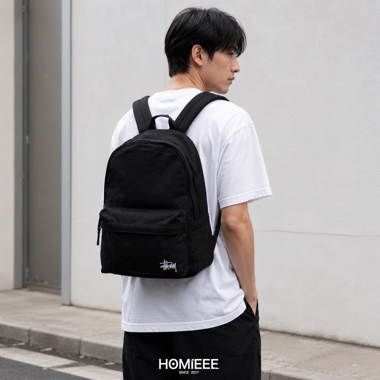 Stussy Canvas Backpack 後背包 帆布 黑色 [134252-BLAC]