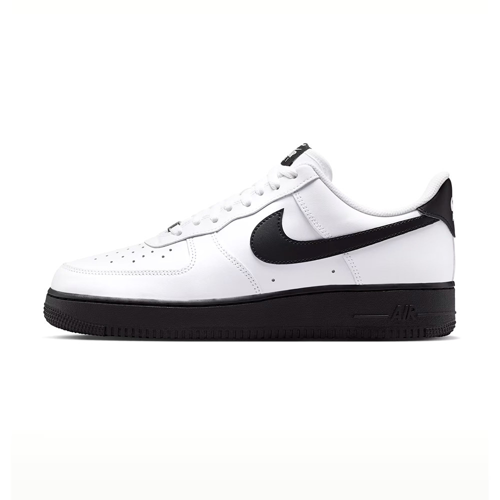 Nike Air Force 1'07 男鞋 白黑色 皮革 AF1 百搭 運動 休閒鞋 FJ4146-129