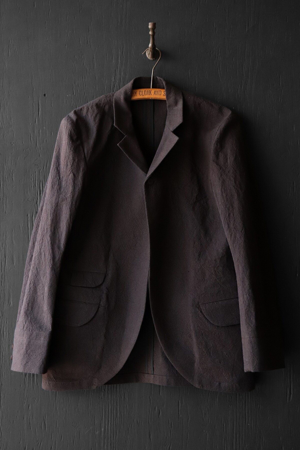 Black Sign Ancient Cloth Butler A Jacket / Dead Leaf Brown  pre-order 預購