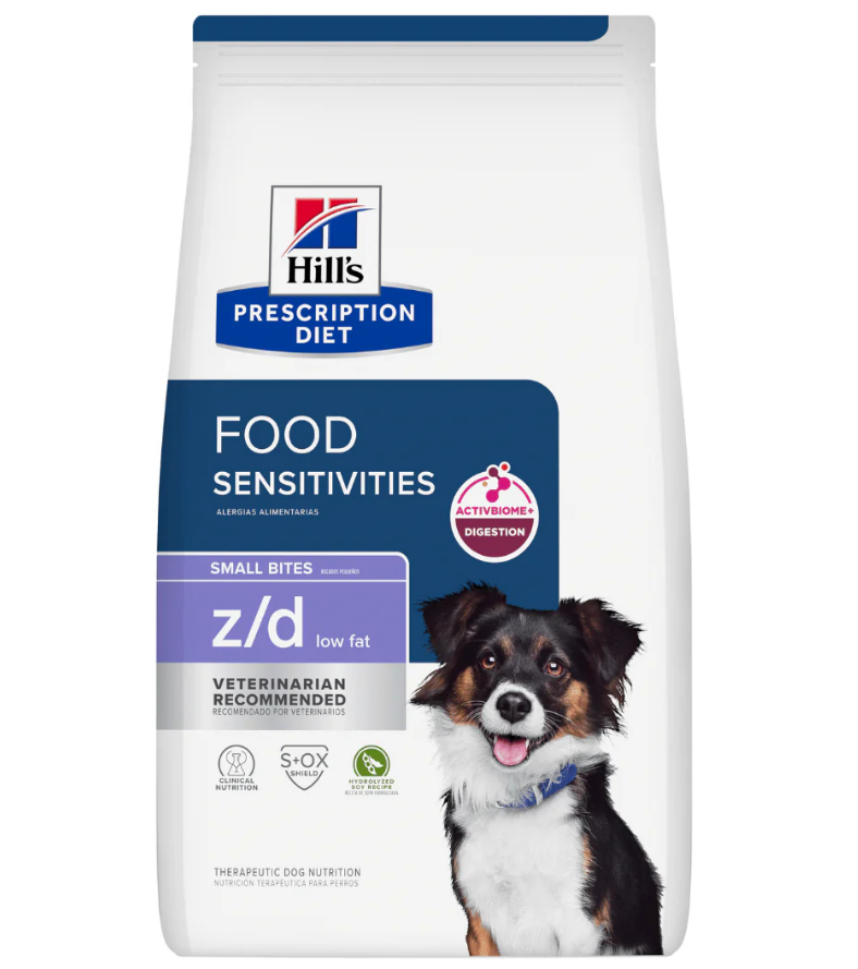 Hill's Prescription Diet z/d 犬用低脂水解大豆乾糧 - 小顆粒 7lb
