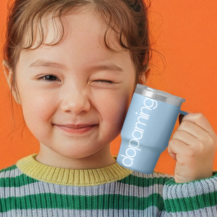 韓國 DOPAMING 迷你口袋保溫杯 78g 寶寶藍