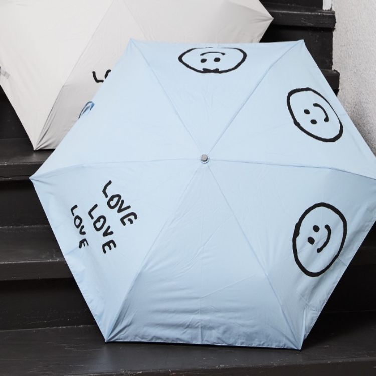 LIGHTWEIGHT SUN SHADE UMBRELLA LOVE FAMILY BLUE