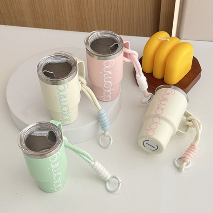 韓國 DOPAMING 迷你口袋保溫杯 78g 白粉