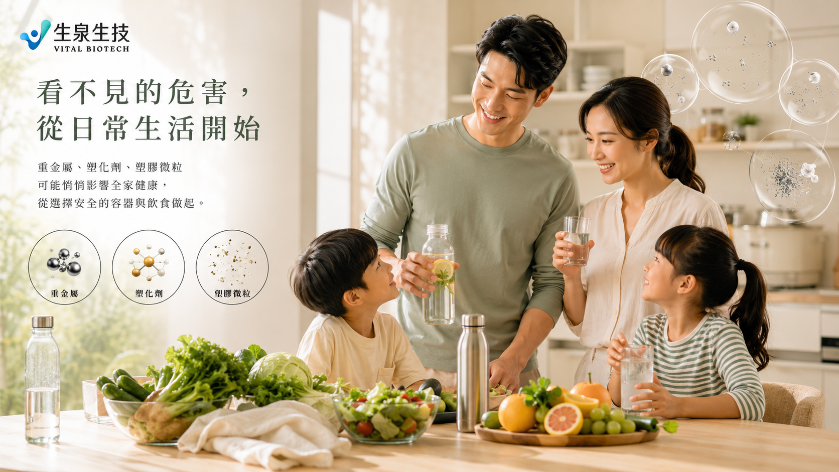 重金屬、塑化劑與塑膠微粒等環境污染物的健康知識主視覺