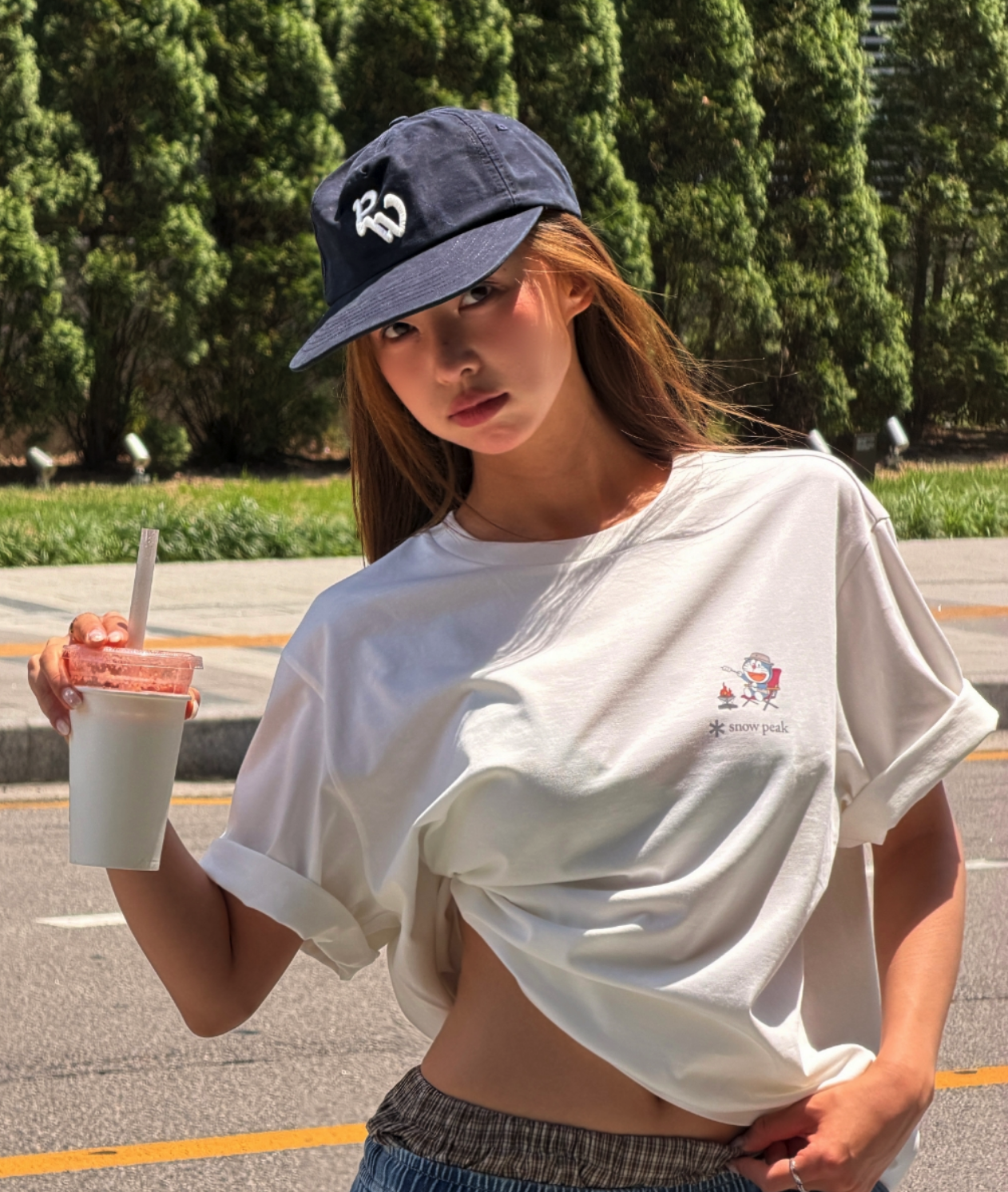 【現貨】snow peak X 哆啦A夢 Campfire Short Sleeve T-shirt 速乾材質 哆啦A夢與哆啦美烤棉花糖 短tee S26MUFTS95