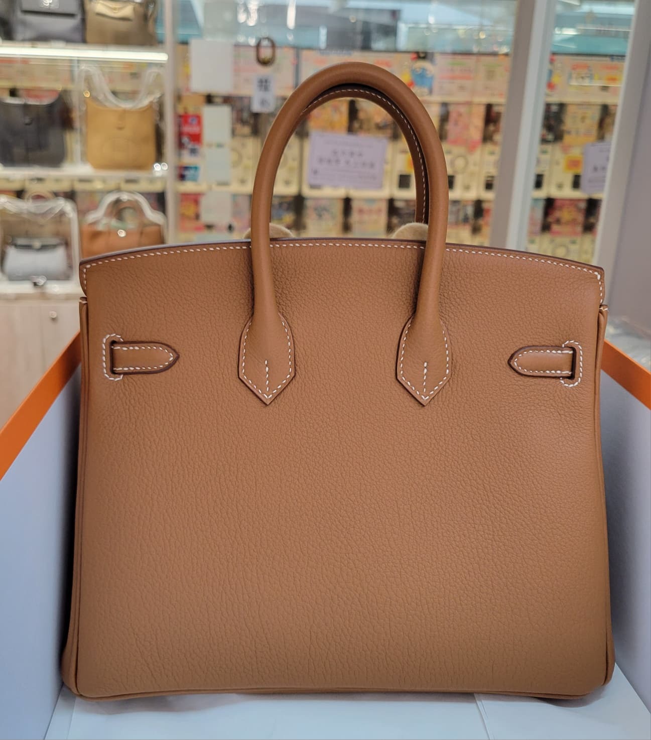 HERMES Birkin 25 gold CC Togo 金棕色金扣