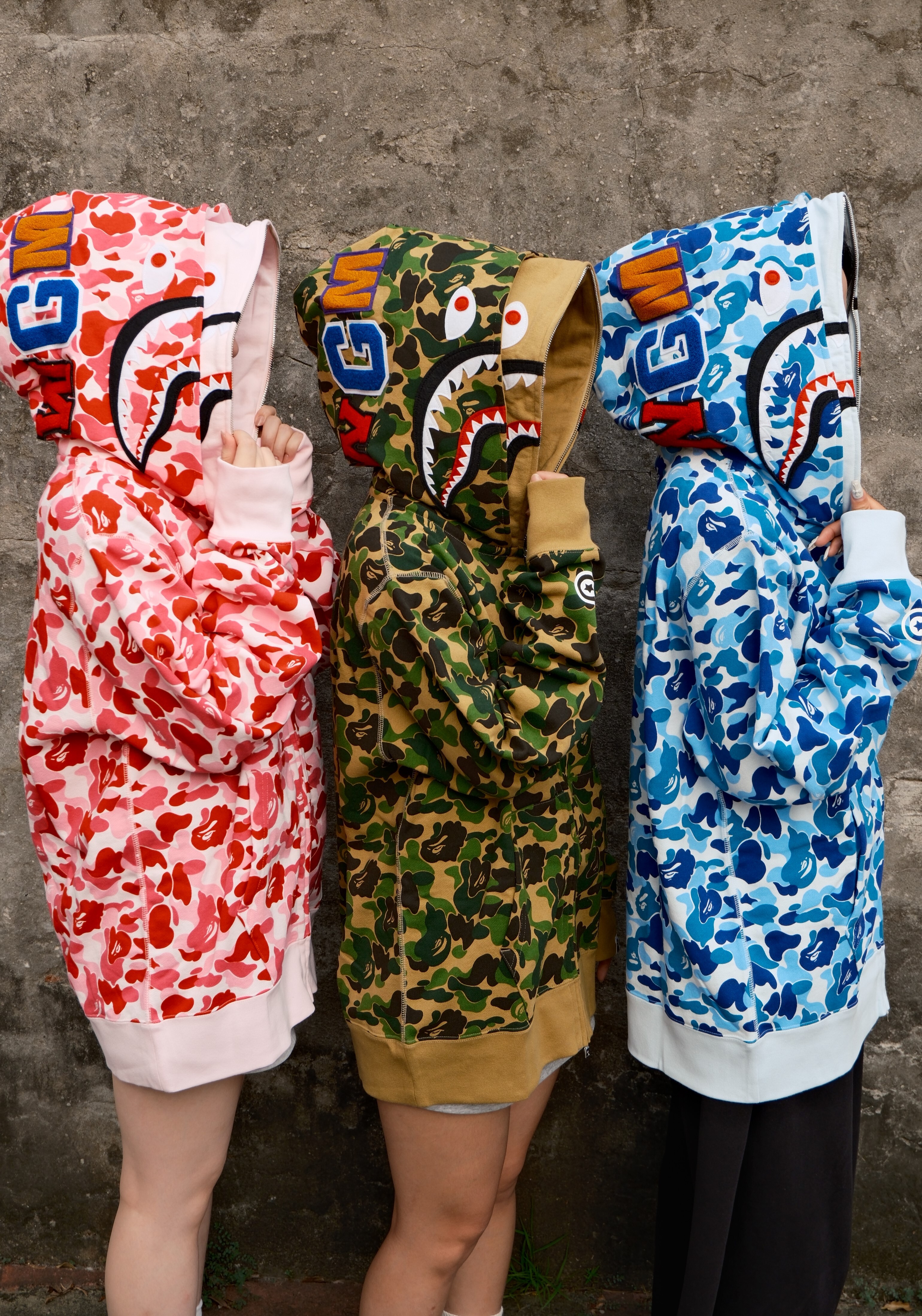 BAPE ABC CAMO DOUBLE SHARK FULL ZIP HOODIE 雙頭 鯊魚外套 1M20115003
