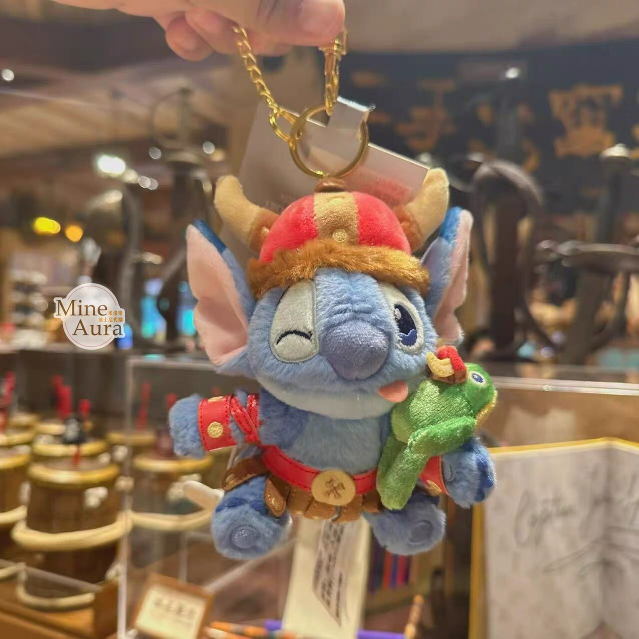 海盜系列 史迪奇 Stitch 絨毛 鑰匙圈 吊飾 星際寶貝 Lilo & Stitch -上海迪士尼樂園