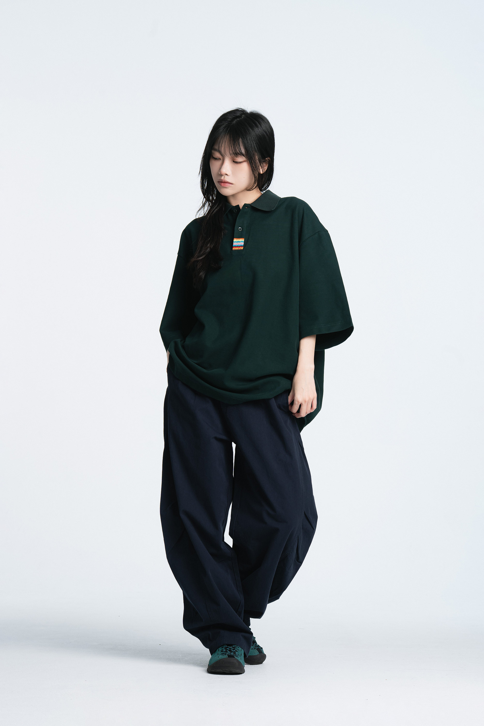 June｜半鬆緊彎刀工作長褲 3色
