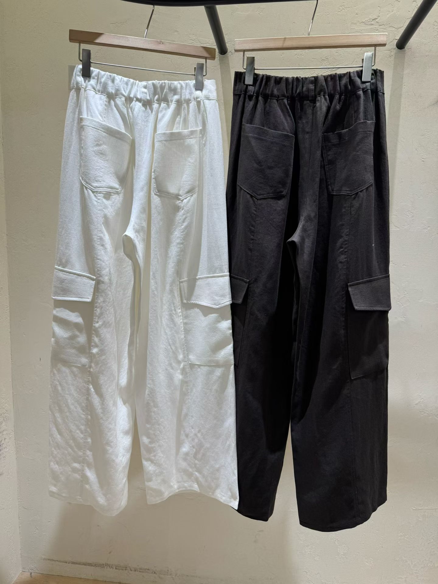 WJ6333 微工裝多口袋橡筋腰天絲休閑褲