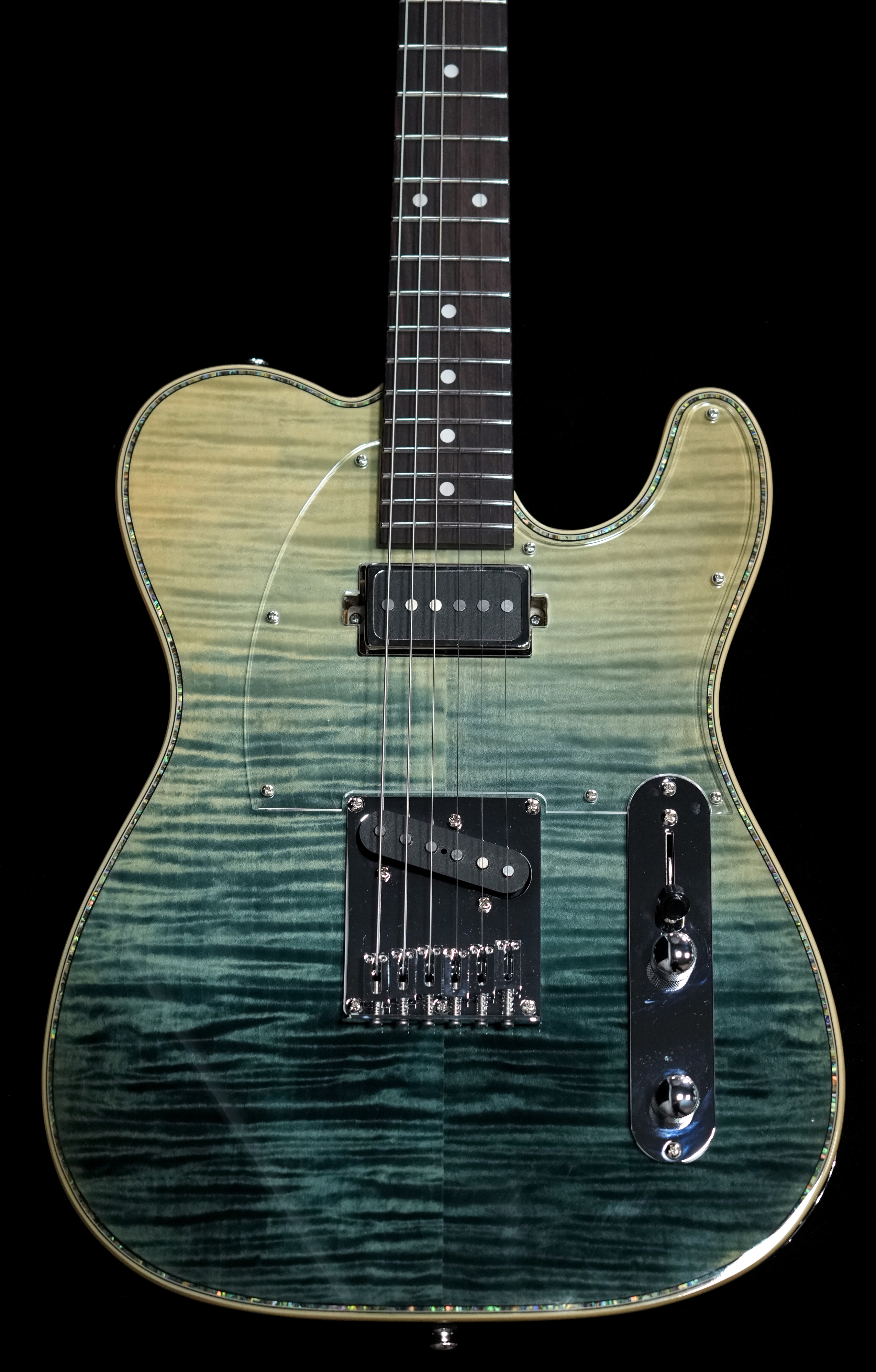 GU Guitars MG Seraphim MT3721R Tele 電 吉他 水墨漸層 虎纹 不鏽鋼琴衍 烤楓木