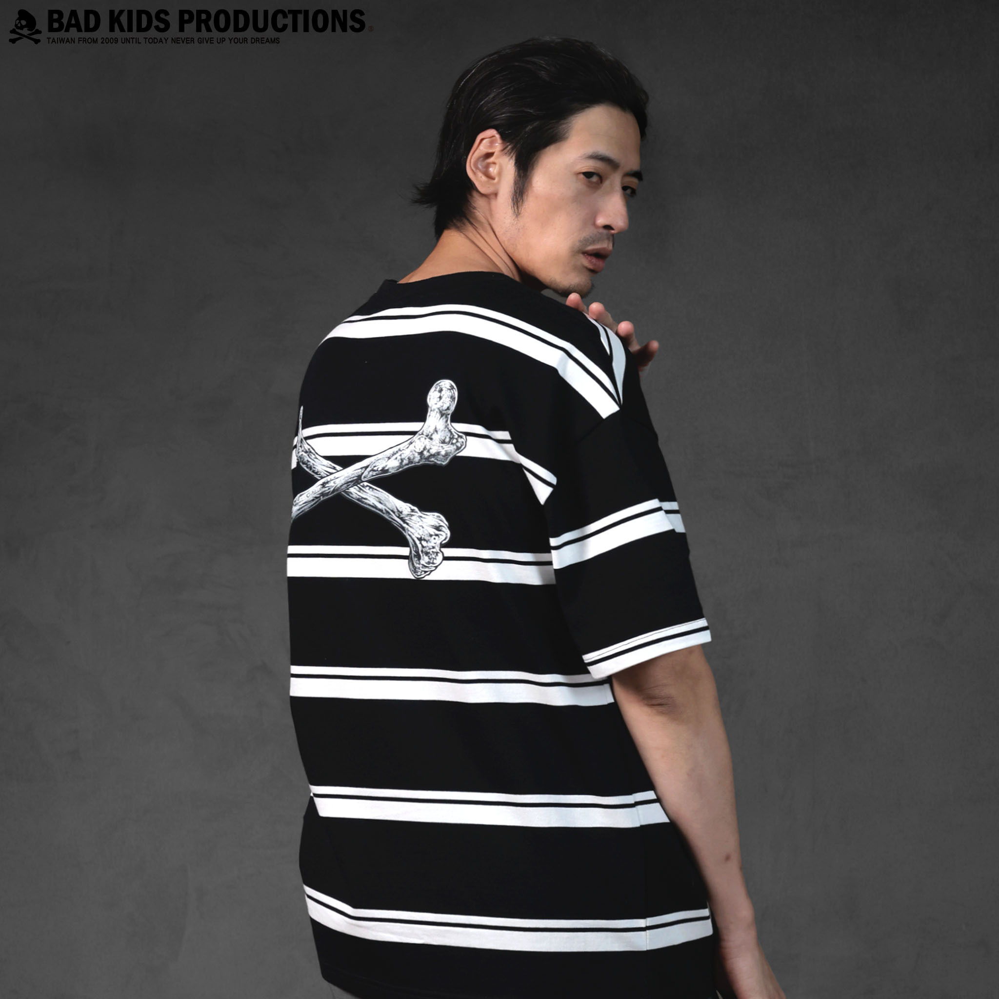 BAD KIDS 惡童 26S/S Stripe Tee (240g骷髏條紋Tee)