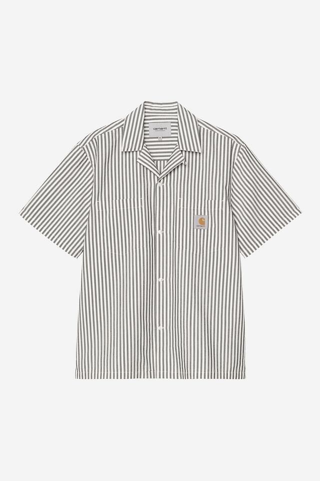 2026SS CARHARTT WIP S/S Leavel Shirt 泡泡紗 條紋 短袖 襯衫 現貨 I036203
