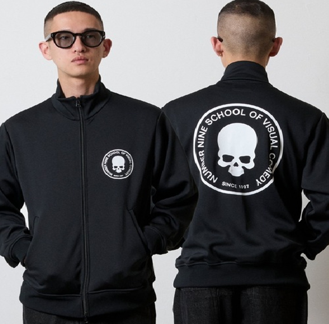 NUMBER NINE SCHOOL OF VISUAL COMEDY PRINTED JERSEY STAND TRACK JACKET - PRE ORDER ITEM (預訂中)