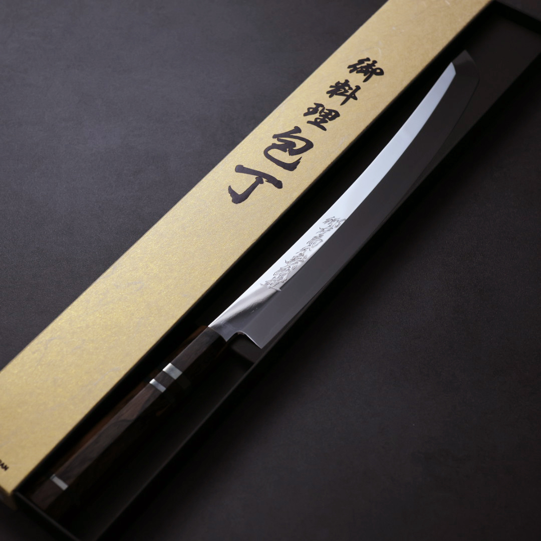 山脇刃物/鄉右馬允義弘 先丸蛸引 300mm 銀三綱 曲背