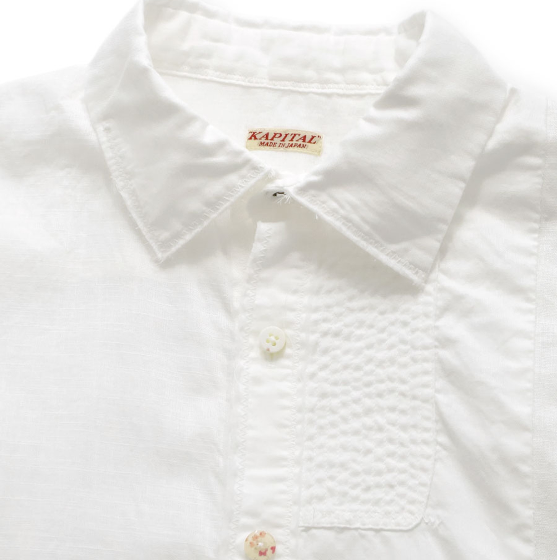 KAPITAL COTTON x LINEN PATCHWORK Kathmandu SHIRT SS - PRE ORDER ITEM (預訂中)
