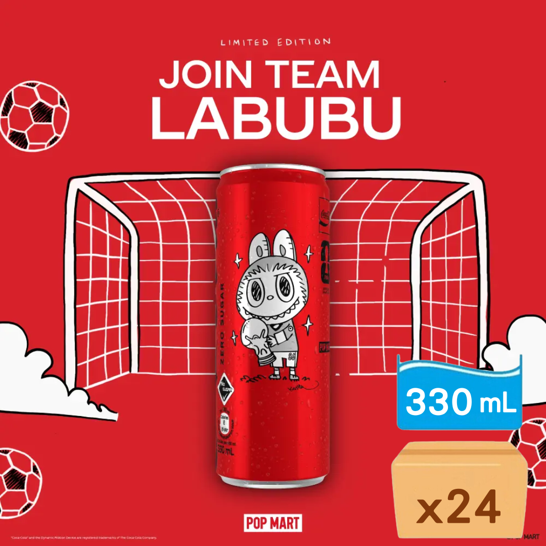 無糖可口可樂LABUBU版(LABUBU包裝隨機發送) 高罐裝 330ml x 24罐