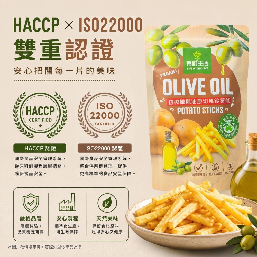 ISO22000與HACCP雙重國家認證工廠製作,堅守最高食品安全標準製程品質看得見