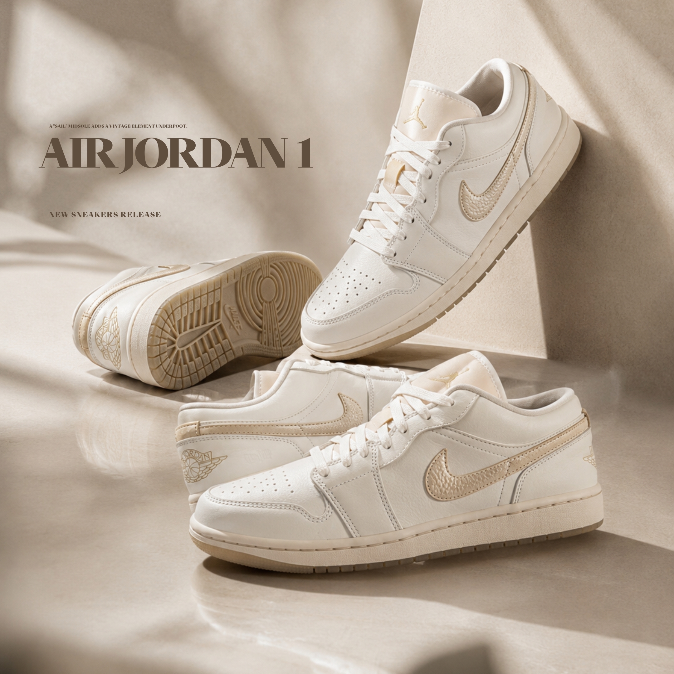 NICEDAY 代購 Nike Air Jordan 1 Low SE 象牙白 奶油白 復古 教堂底 女款 HV5157-100