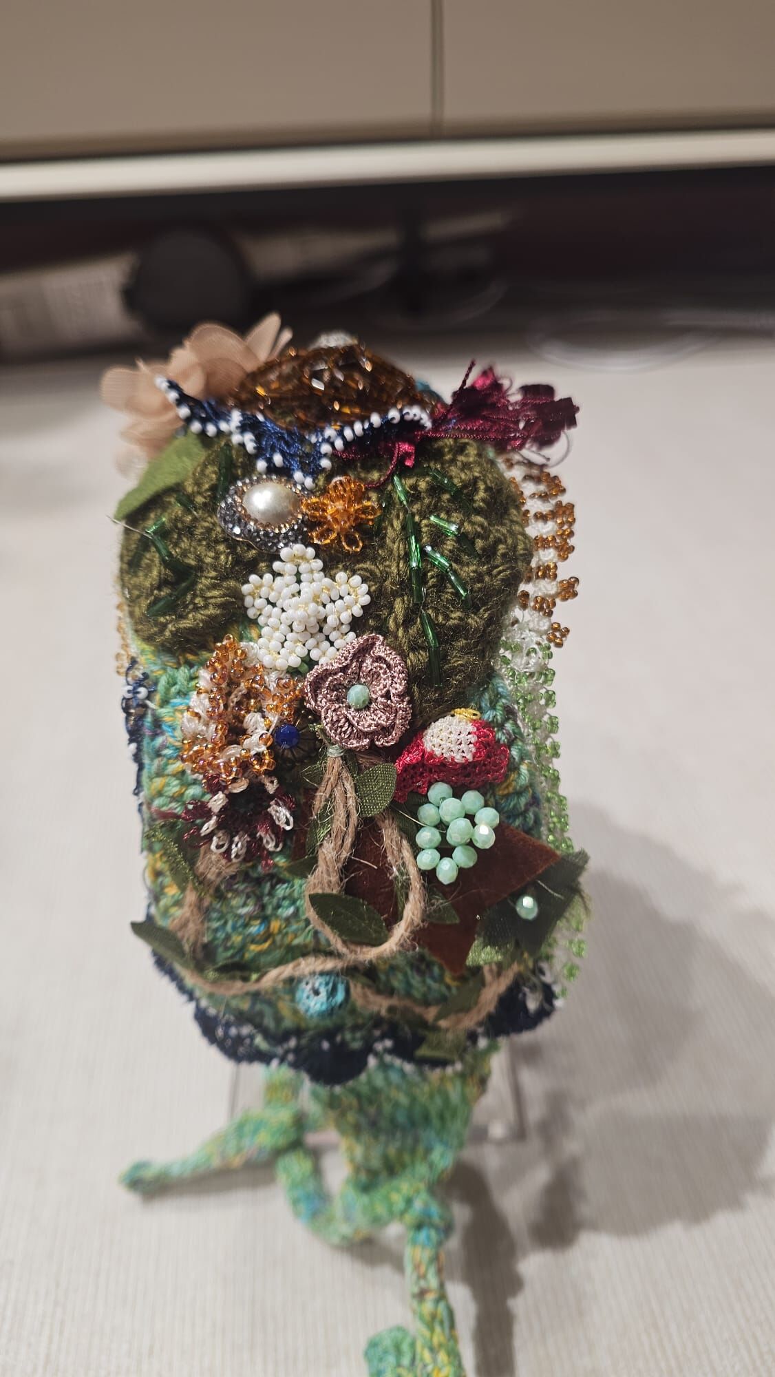 0630JW80-JOANNEINWONDERLAND-HAIRBAND-綠色寶石刺繡頭帶 (A80)