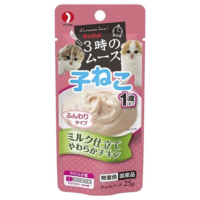 Petline 貓小食．下午茶系列 幼貓 牛乳慕絲25g