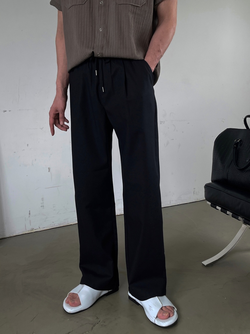 Linen Elastic Waist Pants