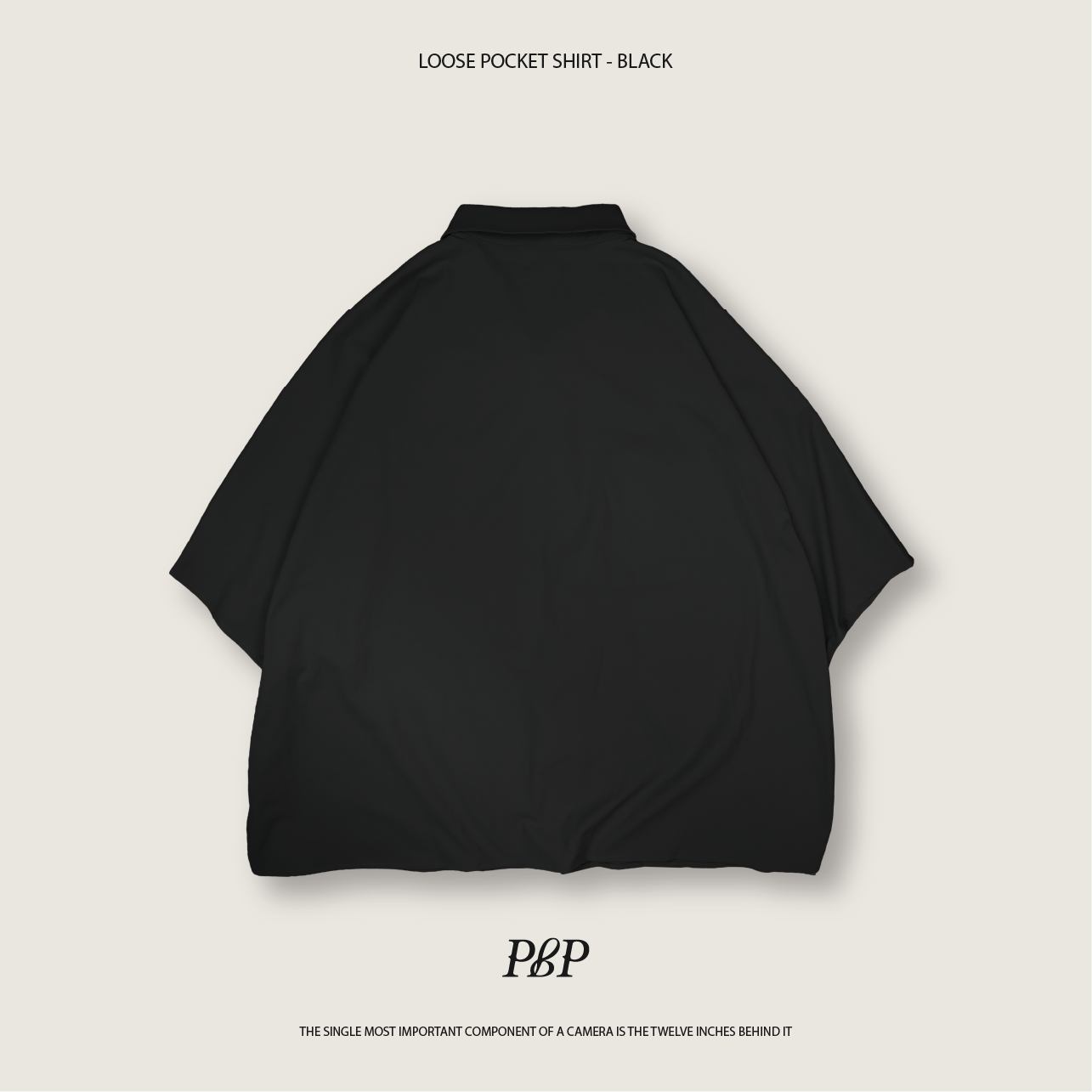 P.B.P - LOOSE POCKET SHIRT  - BLACK