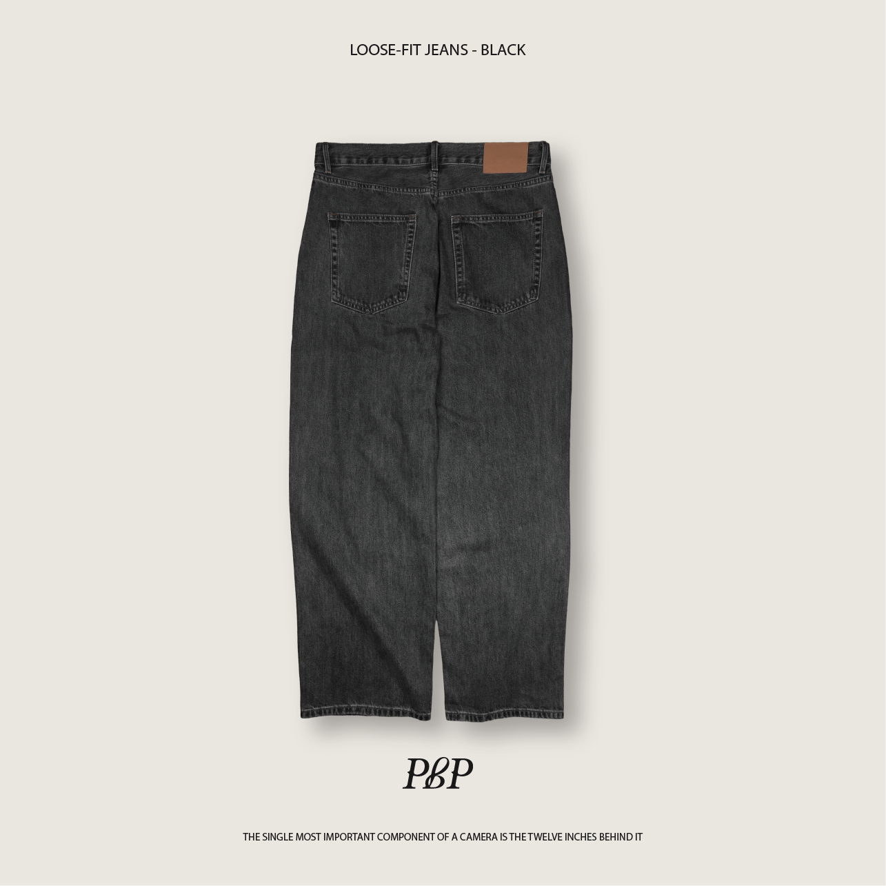 P.B.P - LOOSE-FIT JEANS  - BLACK