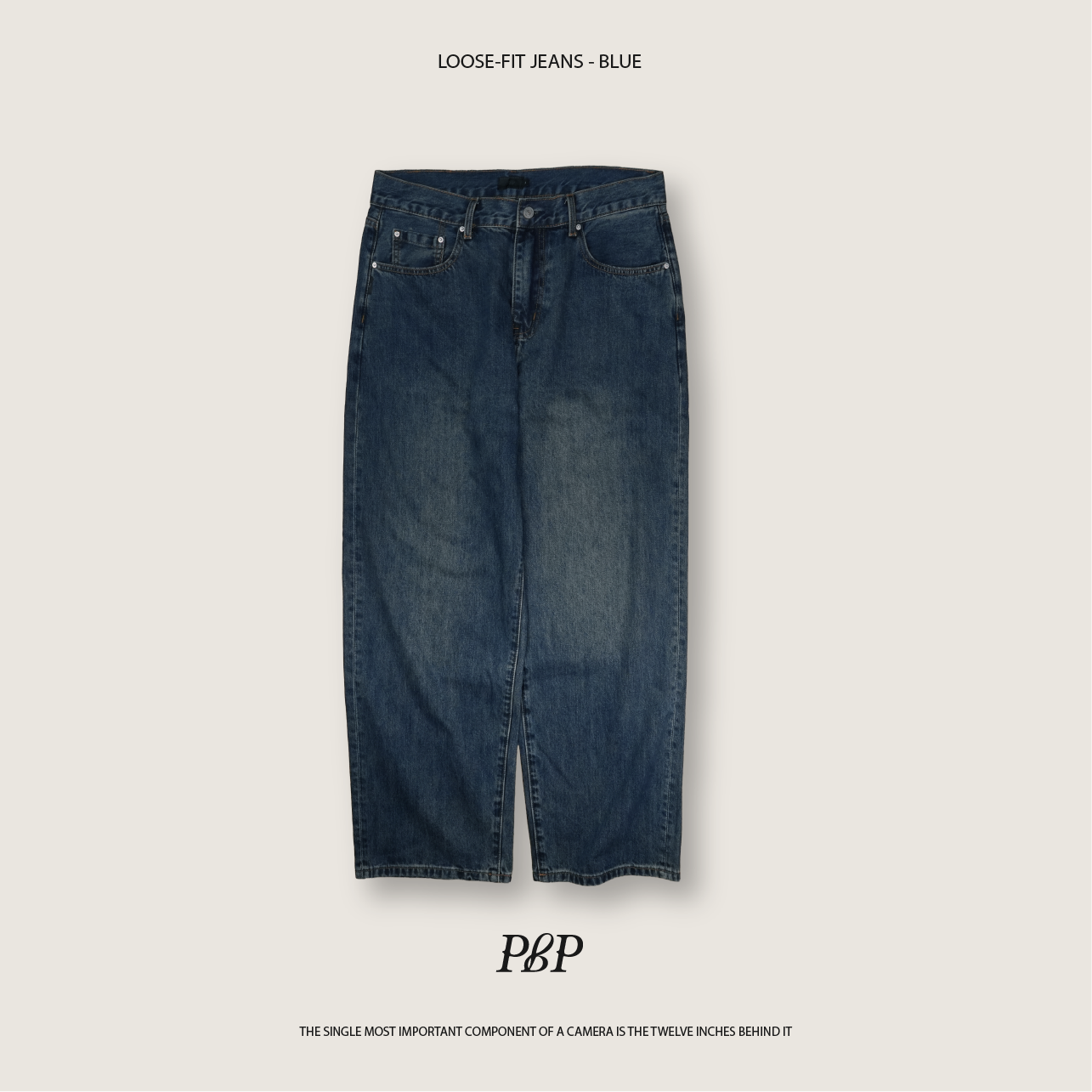 P.B.P - LOOSE-FIT JEANS  - BLUE