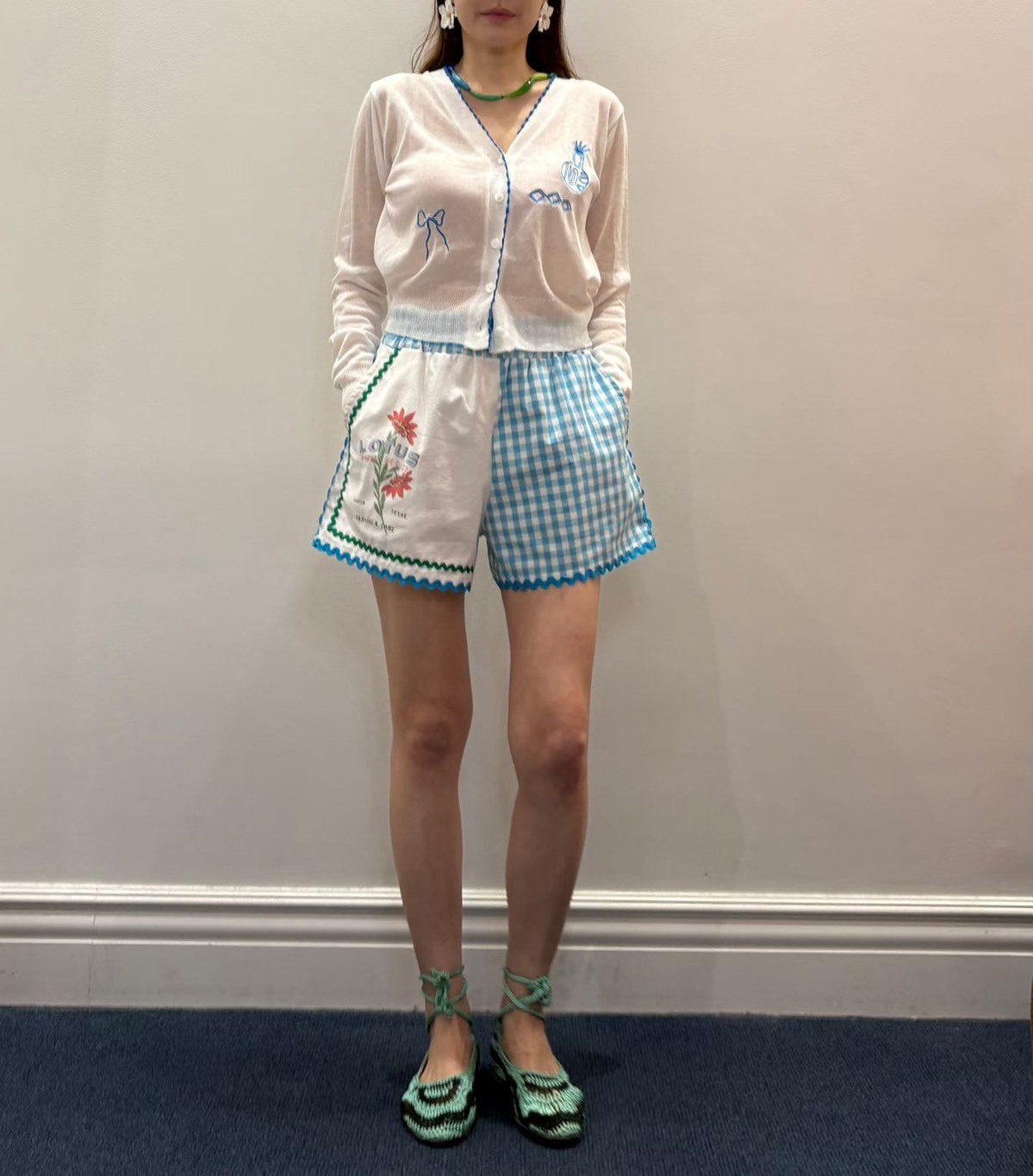 LOTUS格子短褲
