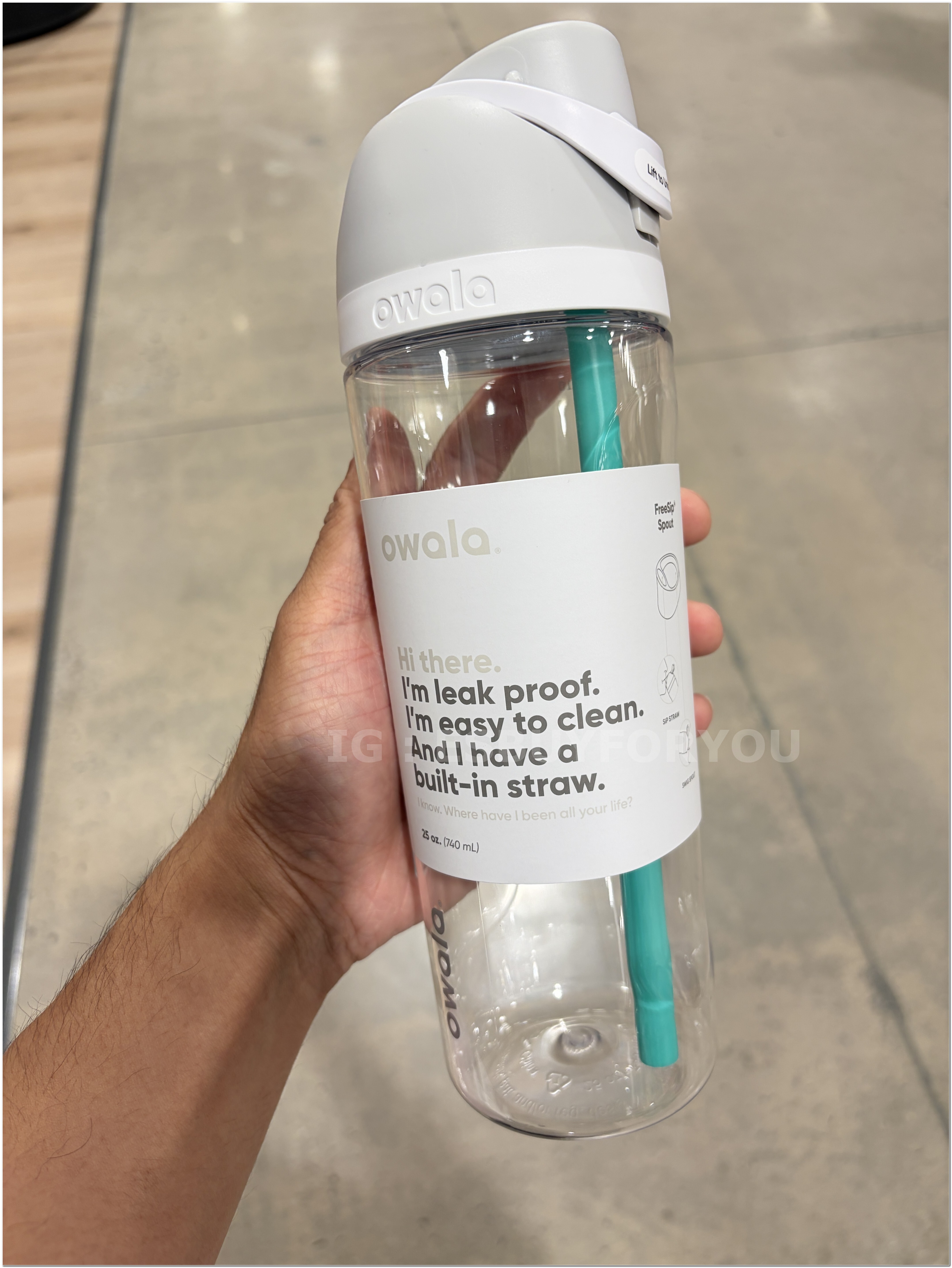 【限時】Owala(740ml 25oz) 透明 FreeSip Tritan 水壺 (內有吸管) (2色)