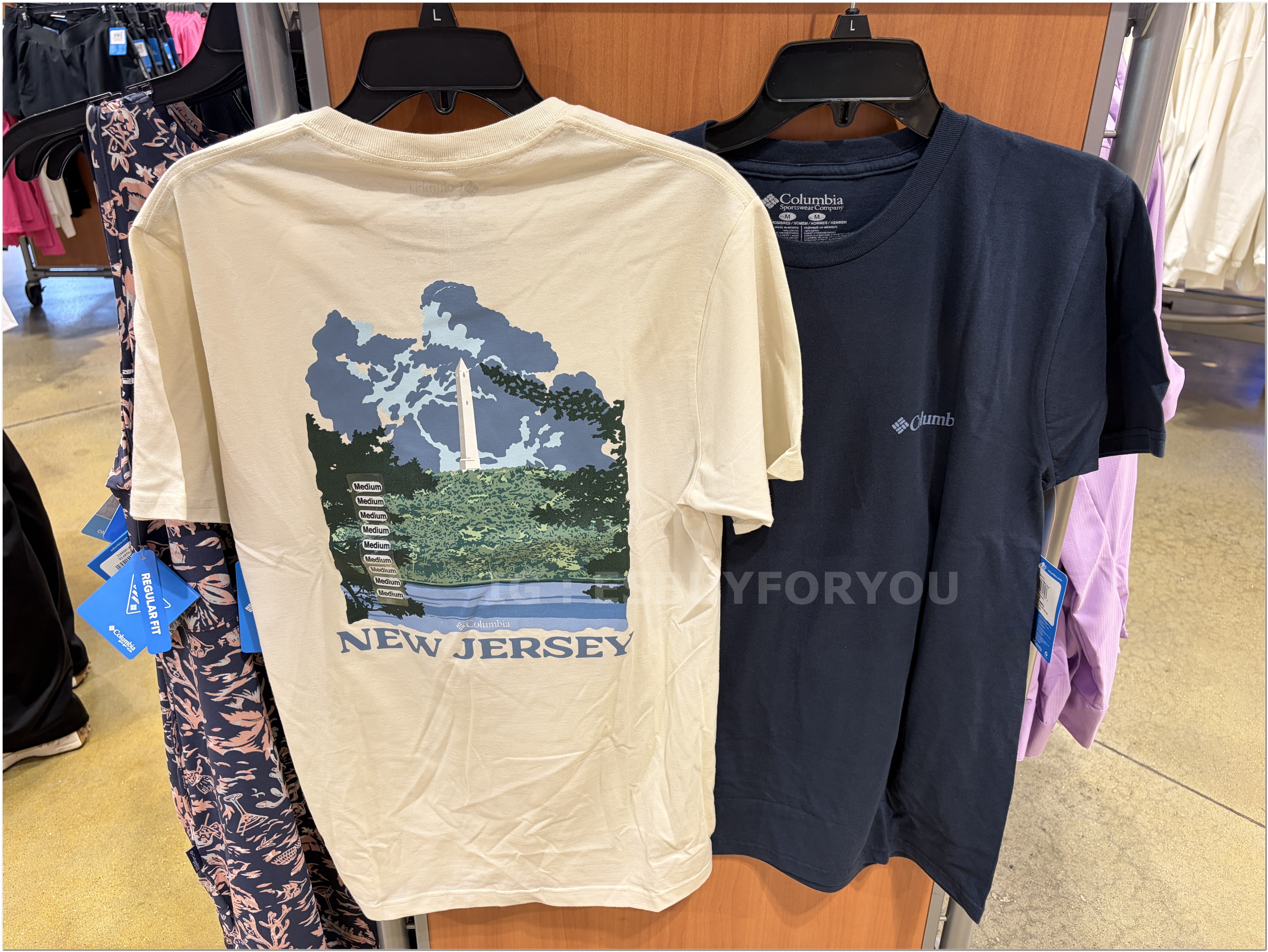 【限時】Columbia 男大人 新澤西州限定款 正反圖 短TEE (2色)