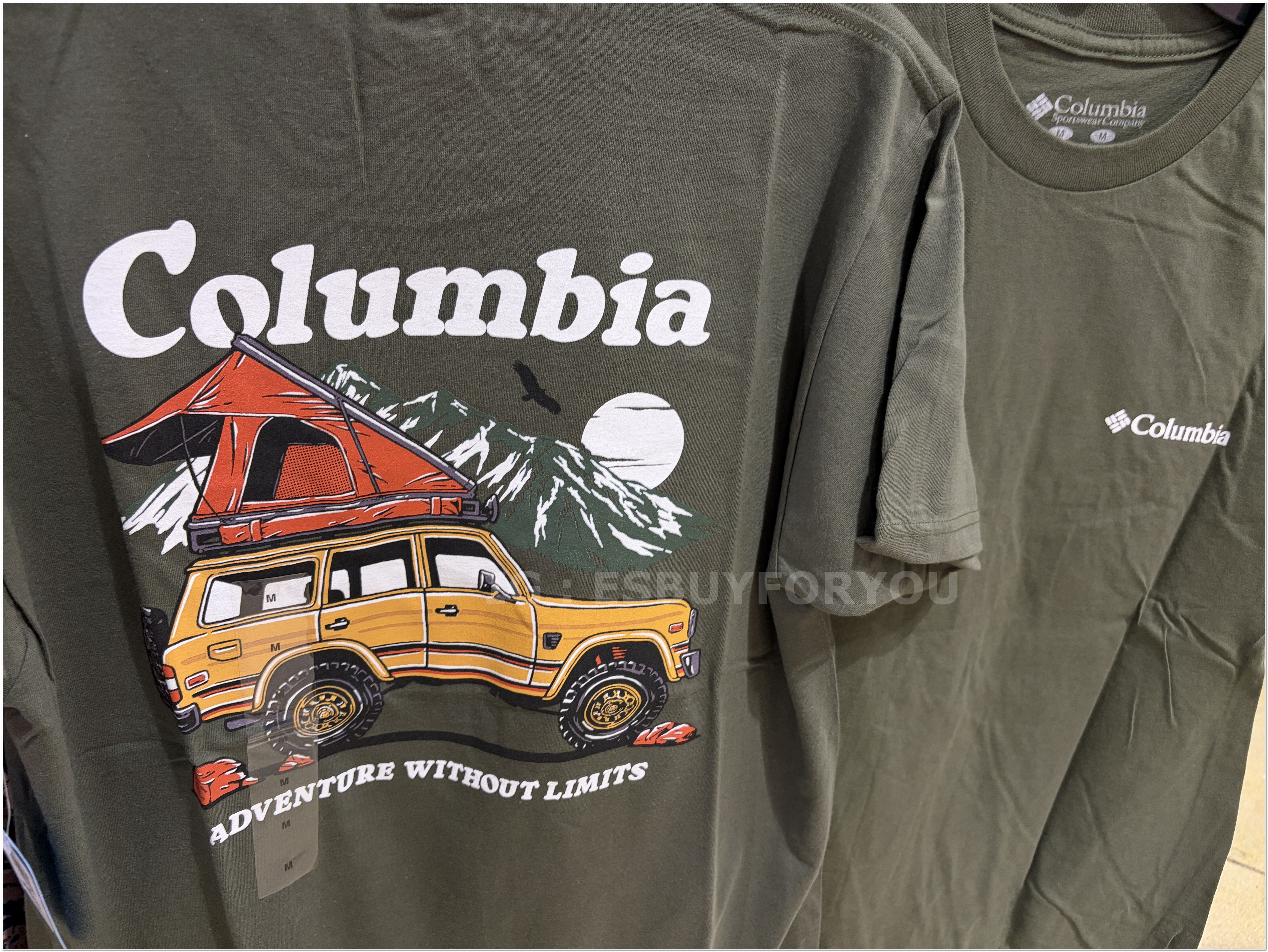 【限時】Columbia 男大人 戶外露營車 正反圖案 短TEE (2色)